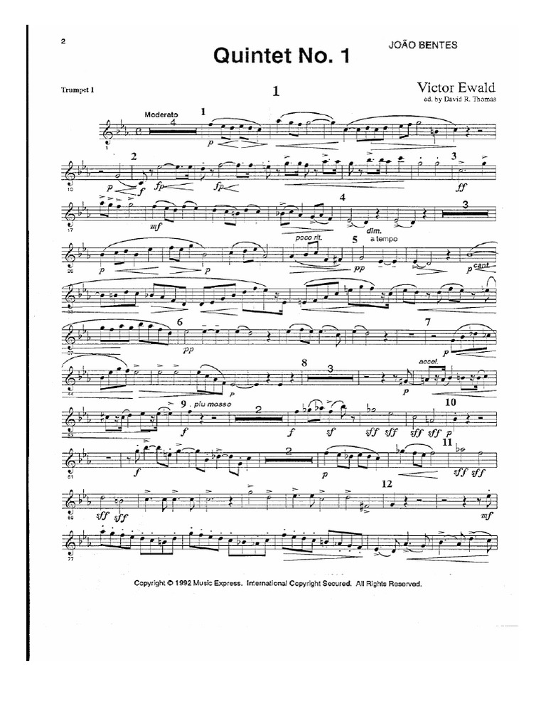 輸入譜 Victor Ewald SYMPHONY Brass Score（Wien Berlin Brass
