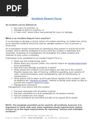 Incident Report Form
