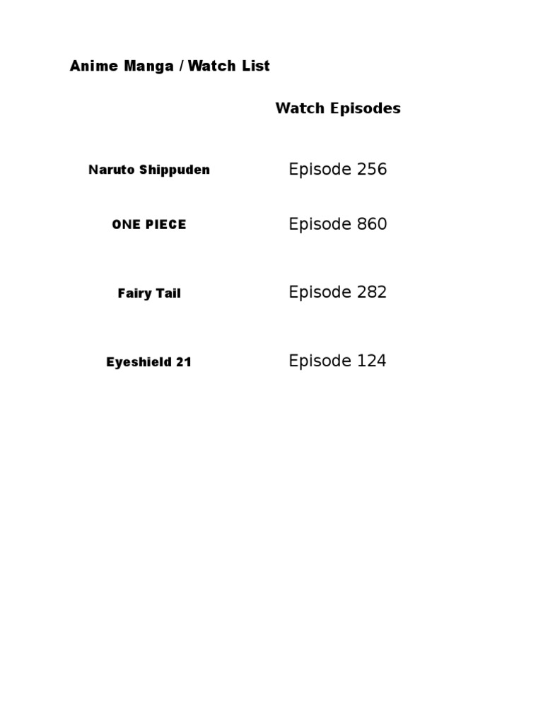 Fairy Tail - Watching Guide - by Halex