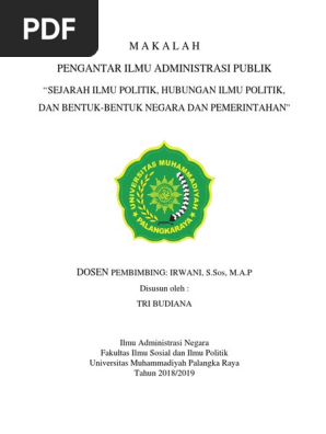Contoh Makalah Pengantar Ilmu Administrasi Publik