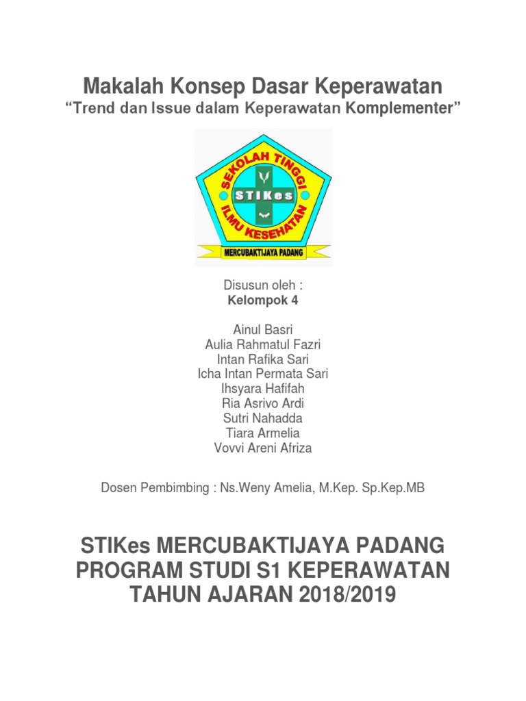 Makalah Konsep Dasar Keperawatan