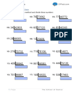 Practise Exercises: Apply The Flag Pole Method and Divide These Numbers