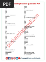 Coding Decoding Practice Questions PDF