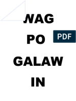 WAG PO Galaw IN