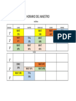 Horario 2018