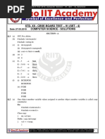 Std. Xii - Cbse Board Test - 91 (Set - 4) Computer Science - Solutions