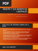 Remype y Sus Beneficos Laborales