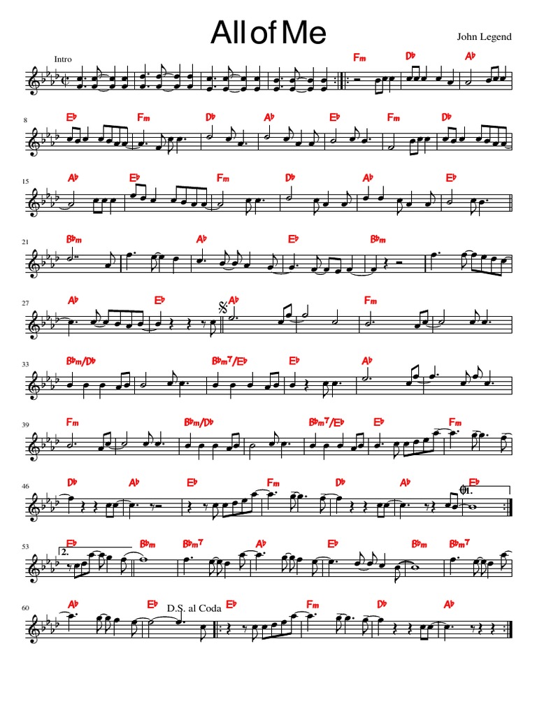 All Of Me Guitar Chords No Frustration Just Music - rh4jrag