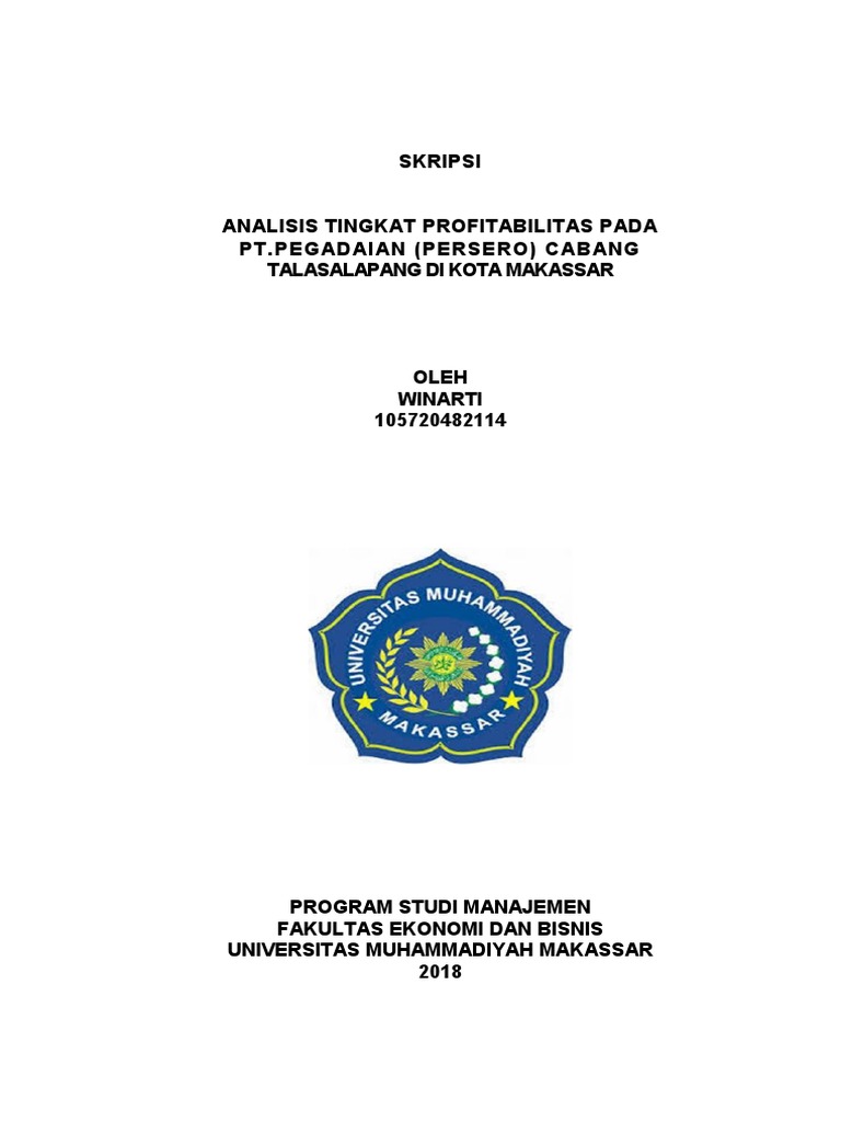 Skripsi Manajemen Keuangan 2018 Pdf Pejuang Skripsi