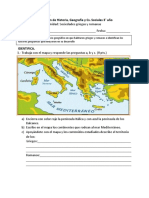 Evaluación de Historia 3° GRIEGOS Y ROMANOS