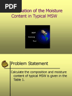 Estimation of The Moisture Content in Typical MSW