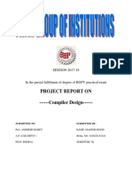 Project Report On - Compiler Design - : SESSION 2017-18