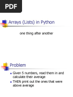 Arrays in Python & C++