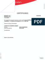 Certificado Cuenta Davivienda