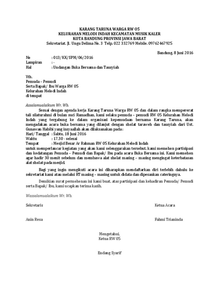 Contoh Undangan Buka Bersama Untuk Teman – Berbagai Contoh