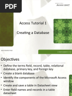 Access Tutorial 1 Creating A Database: Comprehensive