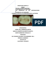 Terapia dentinal y clasificación de cavidades