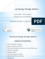 Electrical Energy Storage Options Presentation Summary