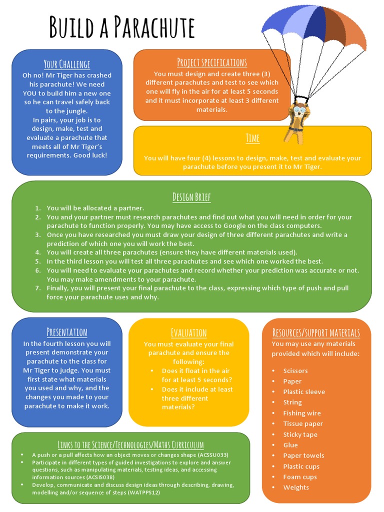 Design Brief Template | PDF | Parachute | Evaluation