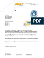 Certificado AS Solar ISFH Colectores