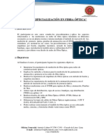 Curso de Especialización en Fibra Óptica Temario Piura