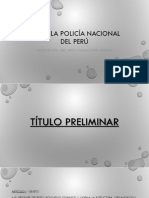 Ley de La Policía Nacional Del Perú