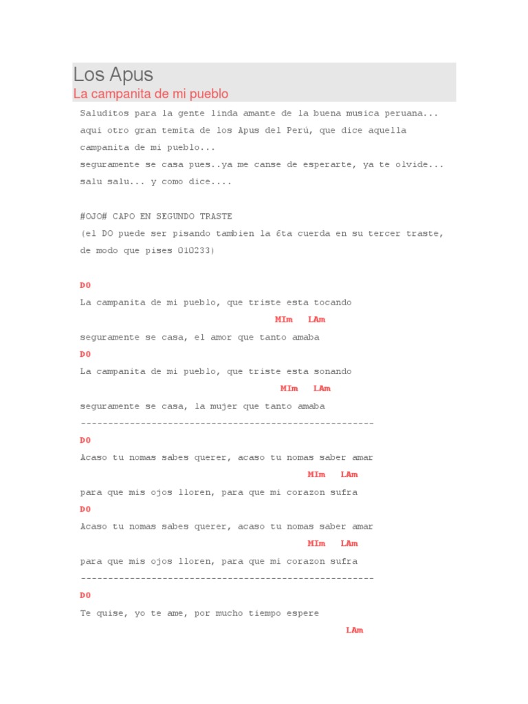 Letras y acordes de 