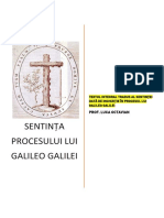Procesul Lui Galileo Galilei-sentința-22 Iunie 1633-Traducere Completă