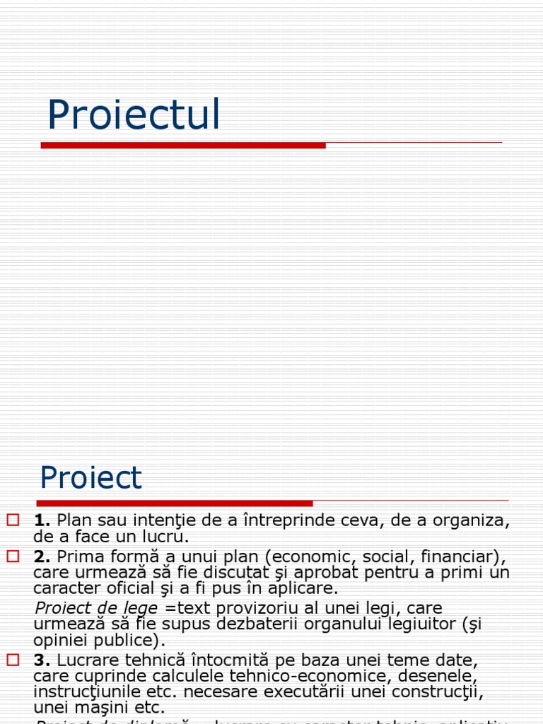 Etapele Realizarii Unui Proiect | PDF