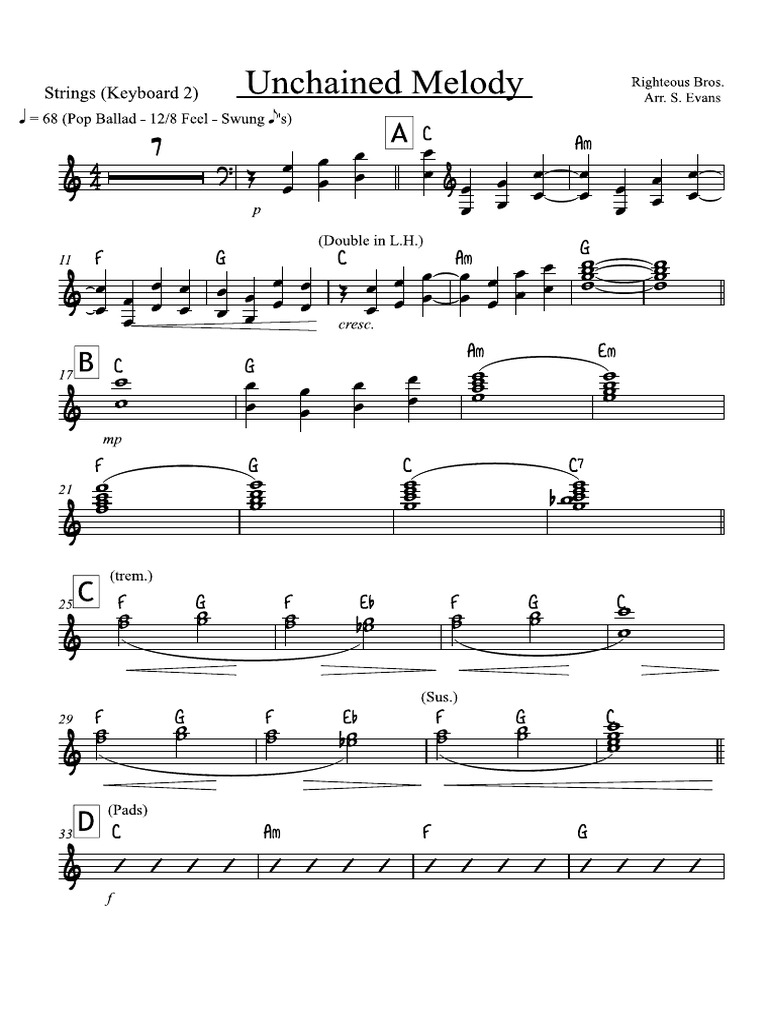 Unchained Melody Strings PDF