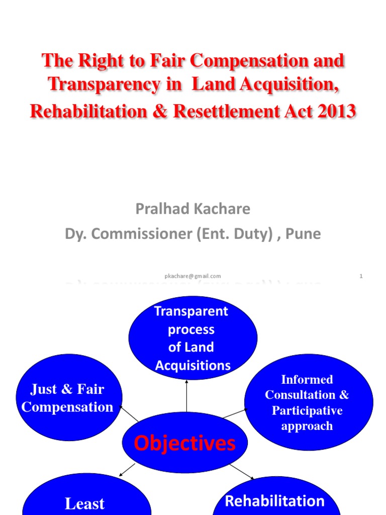 Land Acquisition Rehabilitation And Resettlement Act 2013 Notes