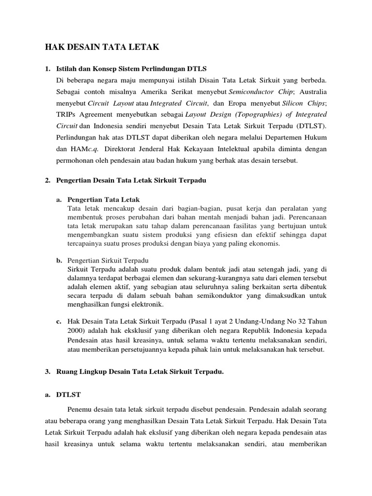 Hak Desain Tata Letak Sirkuit Terpadu