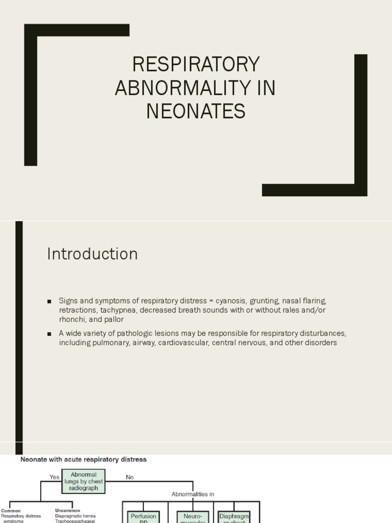 Neonatal Respiratory Abnormalities Guide | PDF | Apnea | Lung