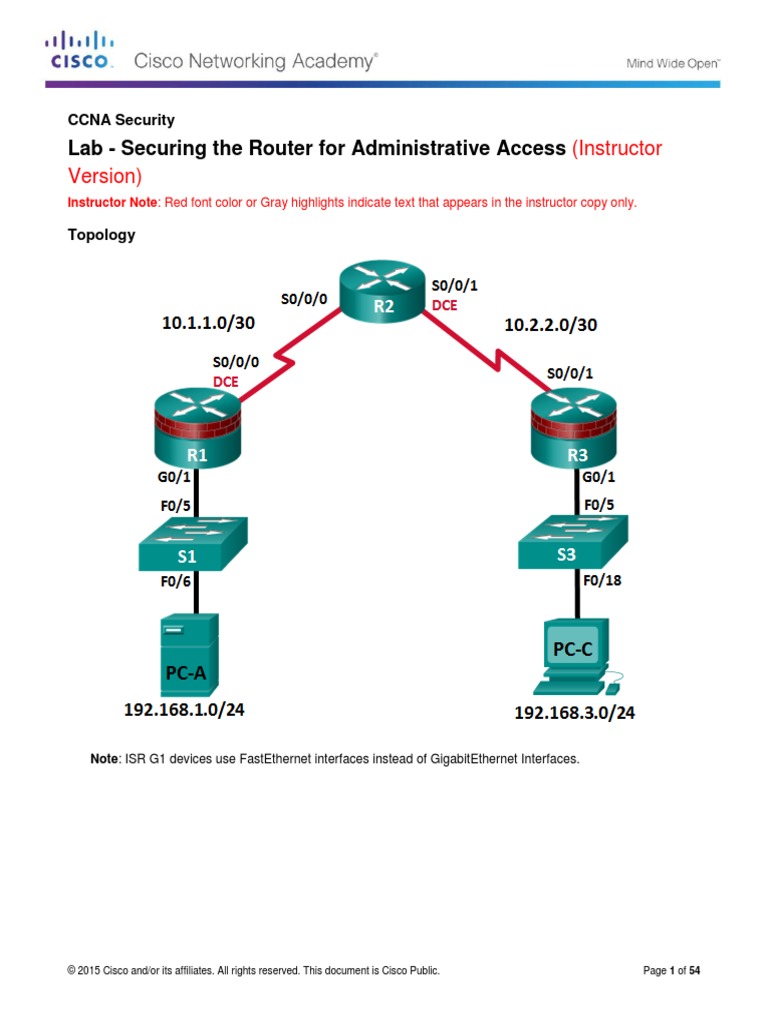 2.6.1.2 Lab - Securing The Router For Administrative Access | PDF | Secure  Shell | Password