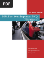 MCQ Mba First Year