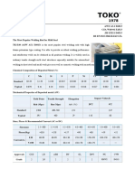 TOKO 1978 Electric Welding Rod Technical Data Sheet