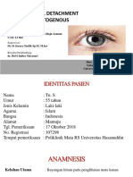 Retinal Detachment Regmatogenous: Raja Muhammad Syafiq Bin Raja Azman C111 13 841