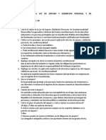 Cuestionario de La Ley de Amparo y Exhibición Personal y de Constitucionalidad