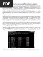 Security Instructions to Avoid Ransomware Attacks