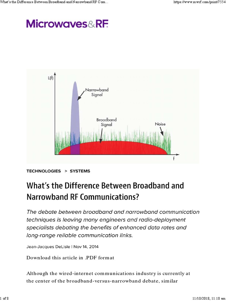 What's The Difference Between Broadband and Narrowband RF
