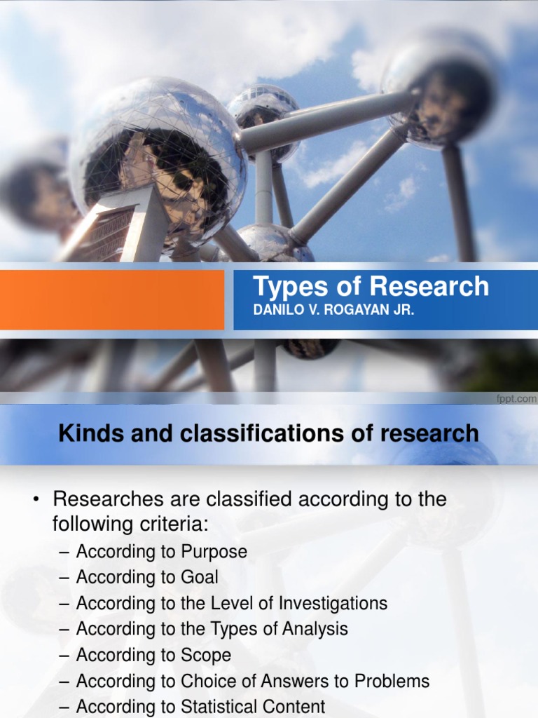 Types and Classifications of Research | PDF | Qualitative Research ...