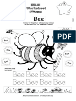 Bee Coloring Activity - KG1