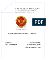 University Institute of Technology: Report File On Power Electronics