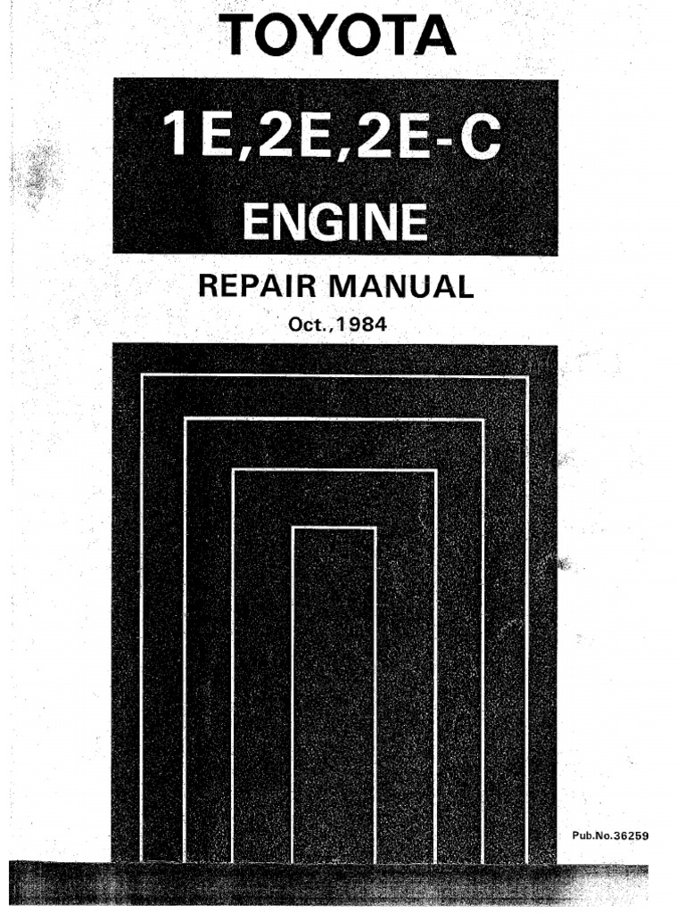 toyota+1E-2E Repair Manual | PDF