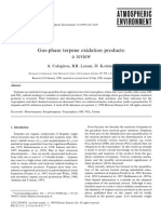 Gas Phase Terpene Oxidationproducts - A Review