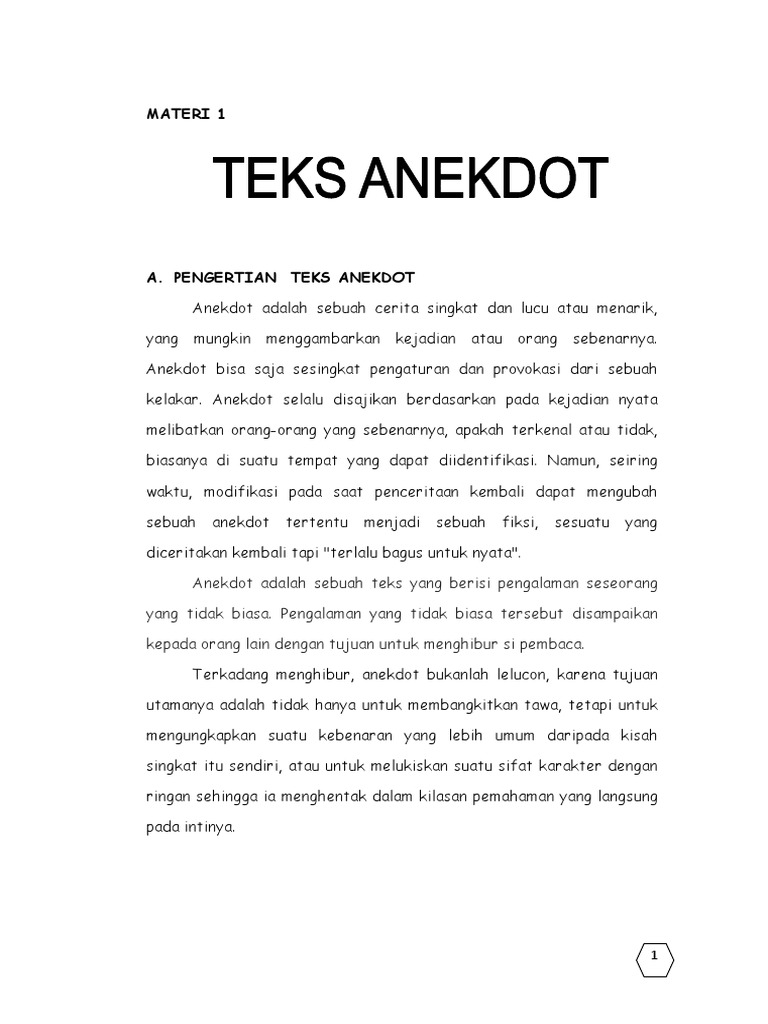 Teks Anekdot Tema Lingkungan Dalam Bentuk Monolog