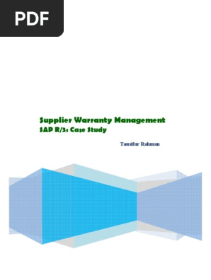 Supplier Warranty Management