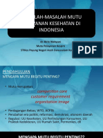 Masalah Mutu Pelayanan Kesehatan Di Indonesia