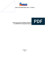 MANUAL PARA ELABORAÇÃO DE TRABALHOS ACADÊMICOS - Monografia, Dissertação e Teses PDF