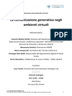 La Comunicazione Generativa Negli Ambienti Virtuali